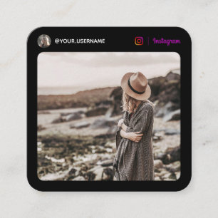 Instagram social-mediefotfoto - modern svart minim