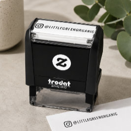 Instagram-stämpel | Din Instagram-namn gummistämpe Självfärgande Stämpel