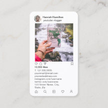 Instagram stil med metallisk baksida för Faux