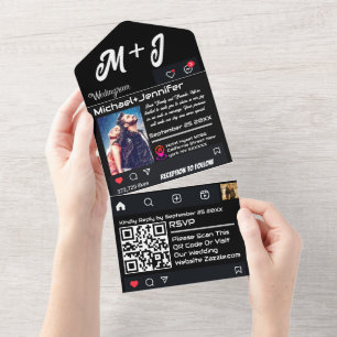 Instagram-Stil QR-koden Personligt bröllp