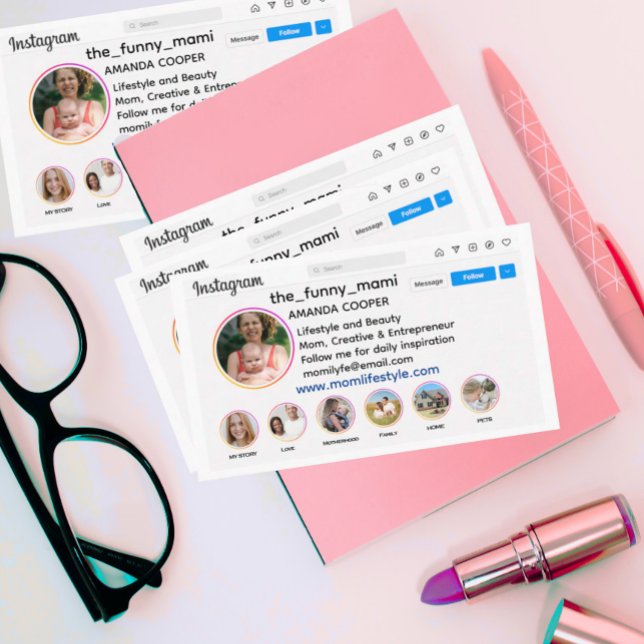 Instagram stil visitkort (Instagram profile photo business card)