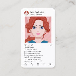 Instagram stilWashi bakgrund Visitkort