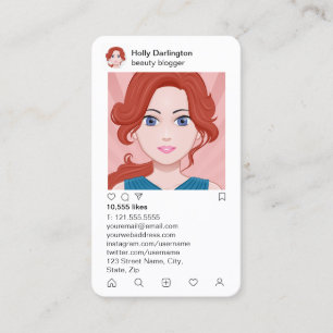 Instagram stilWashi bakgrund Visitkort