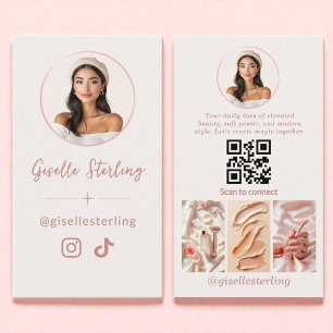 Instagram TikTok Modern Social Media  Rosa Visitkort