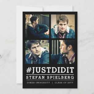 Instagramad 4 Photo Studenten-meddelande Inbjudningar