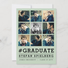 Instagramad 9 Photo Studenten-meddelande Inbjudningar