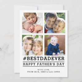 Instagramat 4 Photo Fars dag Card Inbjudningar