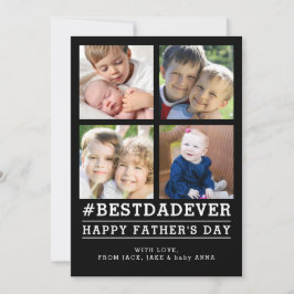 Instagramat 4 Photo Fars dag Card Inbjudningar