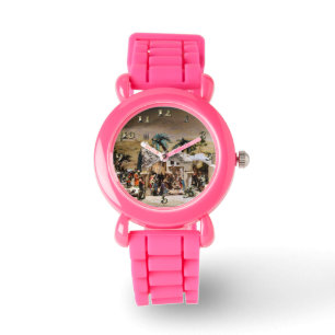 Installation av aktivitetsscen för jul armbandsur