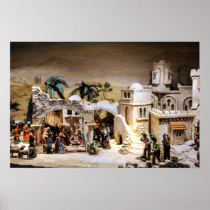 Installation av aktivitetsscen för jul poster