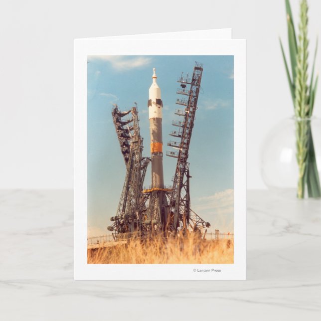 Installation av det Soyuz rymdskepp på Baikonur Kort (Framsida)