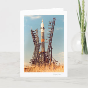 Installation av det Soyuz rymdskepp på Baikonur Kort