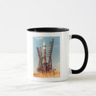 Installation av det Soyuz rymdskepp på Baikonur Mugg