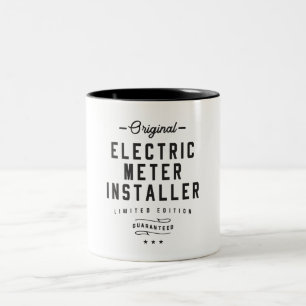 Installation av elmätare Två-Tonad mugg