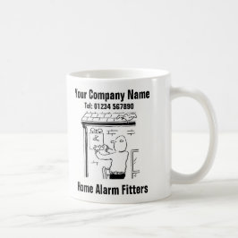 Installation av hemsäkerhet och larmmontering kaffemugg