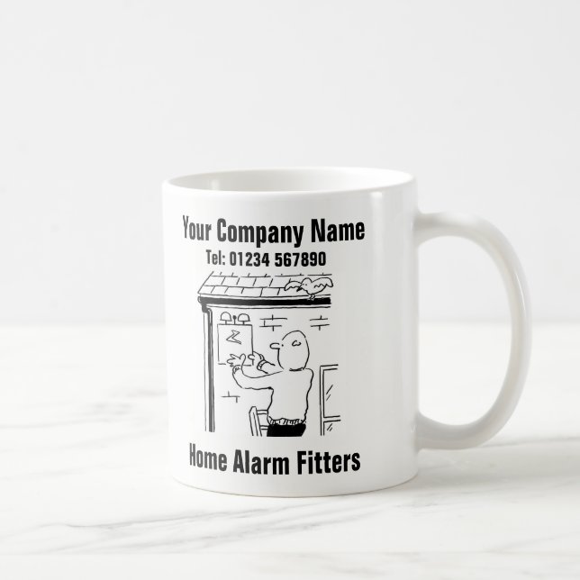 Installation av hemsäkerhet och larmmontering kaffemugg (Höger)