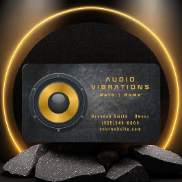 Installation av högtalarbil Audio Stereo Visitkort