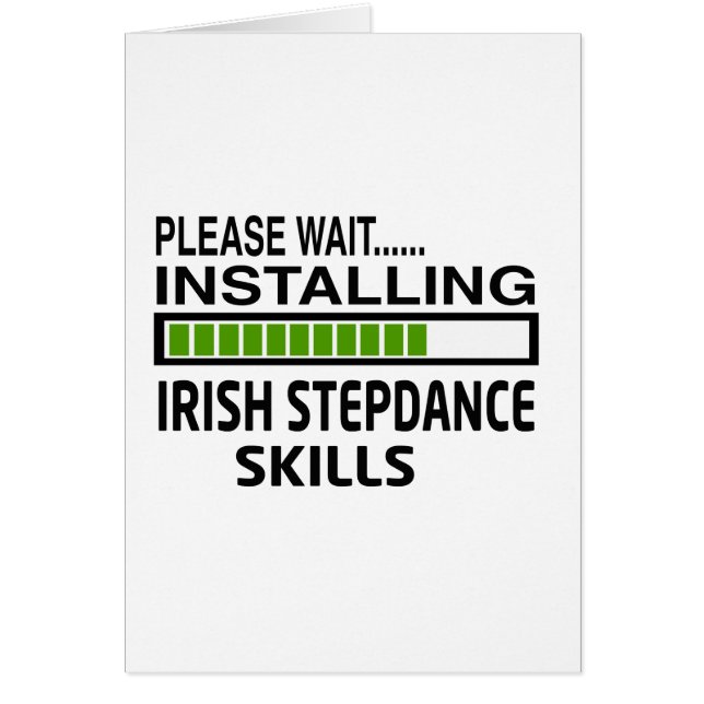 Installation av irländsk Stepdance expertis Hälsningskort (Framsidan)