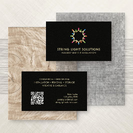 Installation av julljus visitkort