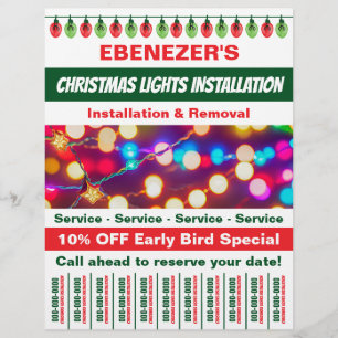 Installation av Ljus under jul med avtagbara remma Reklamblad