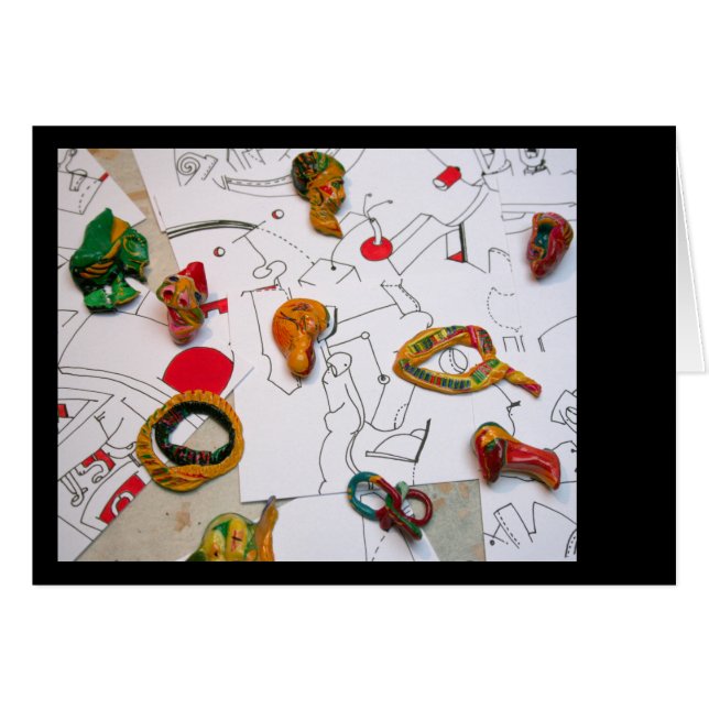 Installation av mikroromantik på teckning hälsningskort (Framsidan Horizontal)