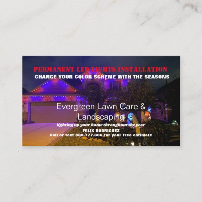 Installation av permanent LED-ljusfoto Visitkort (Framsida)