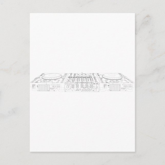 Installation av Pioneer CDJ-1000 - DJ Djing Disk J Vykort (Framsida)