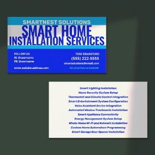 Installation av smarta hem visitkort