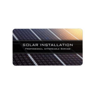 Installation av solpanel - Business Promo-fästdon Adressetikett