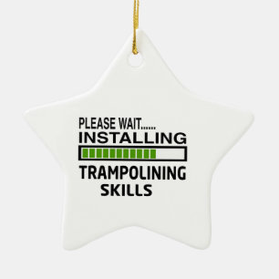 Installation av Trampolining expertis Julgransprydnad Keramik
