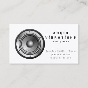 Installation av vit Audio-stereo Visitkort