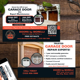 Installation och reparation av garage-dörr flygblad