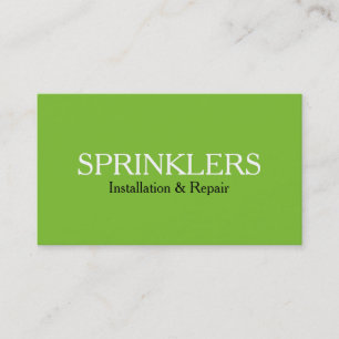 Installation och reparation av grönt Sprinkler-sys Visitkort