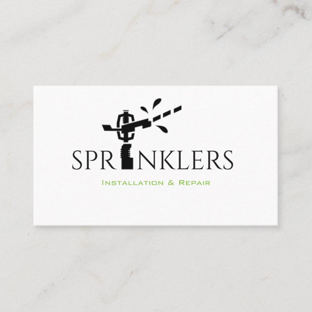 Installation och reparation av Sprinkler-system Visitkort (Framsida)