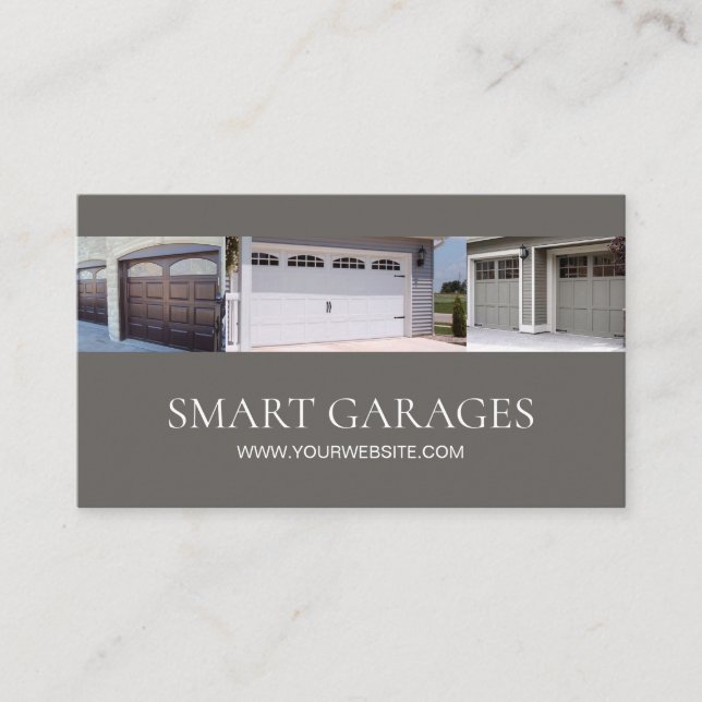 Installation och service av garage-dörrar visitkort (Framsida)