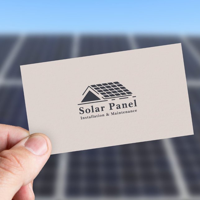 Installation och underhåll av solpaneler visitkort (Solar Panel Installation & Maintenance Business Card)