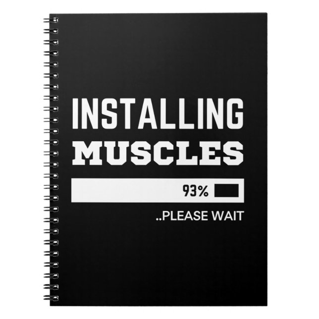 Installationskammare för Fitness Funny Workout Anteckningsbok (Framsidan)