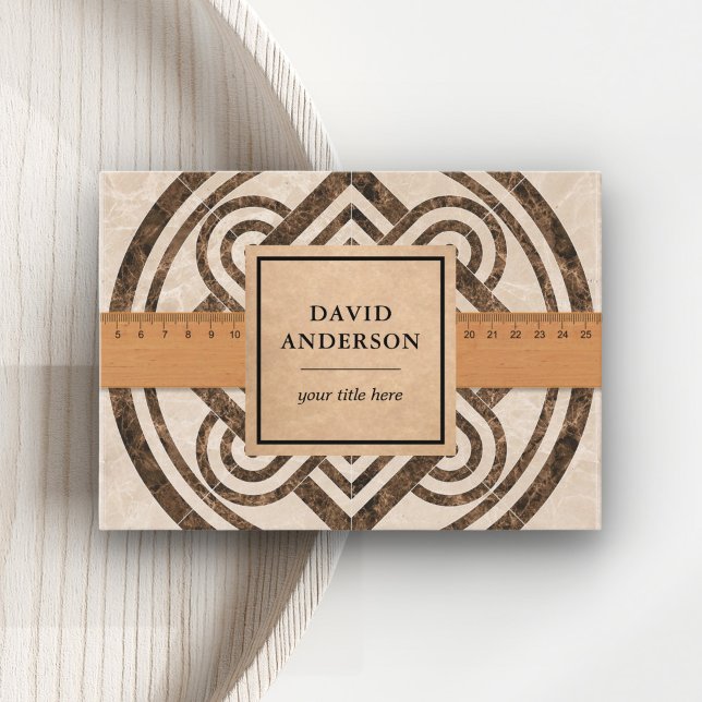 Installationsprogram för golvbrickor för brunfärga visitkort (Skapare uppladdad)