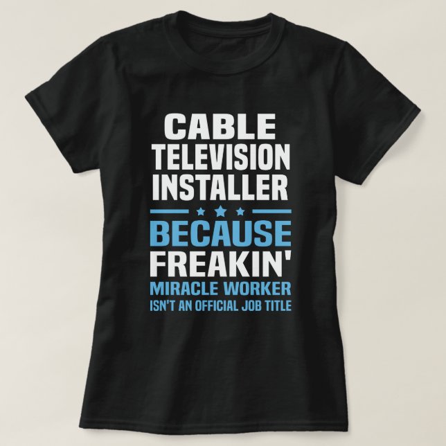 Installationsprogram för kabeltelevision t shirt (Design framsida)