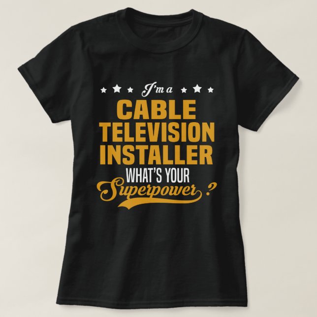Installationsprogram för kabeltelevision t shirt (Design framsida)
