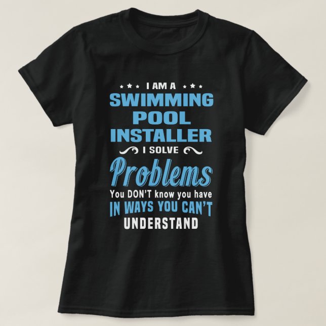 Installationsprogram för Swimming Bassäng T Shirt (Design framsida)