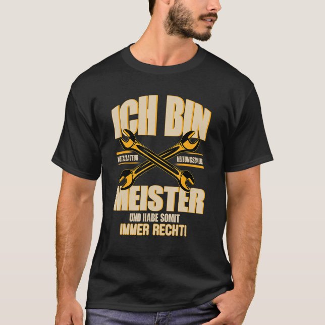 Installator Meister Radiator Höger T Shirt (Framsida)