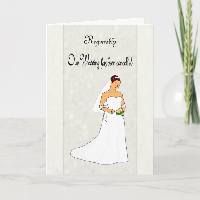 Inställd bröllopsannons meddelande (Framsida)