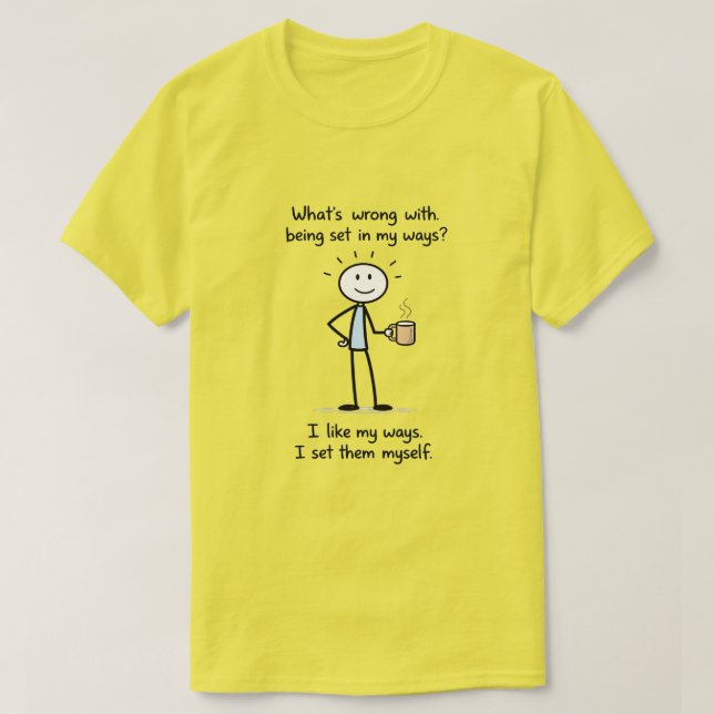 Inställd på mina sätt (1) Manlig T Shirt (Design framsida)