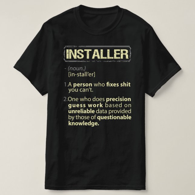 Installer Real American Definition T Shirt (Design framsida)