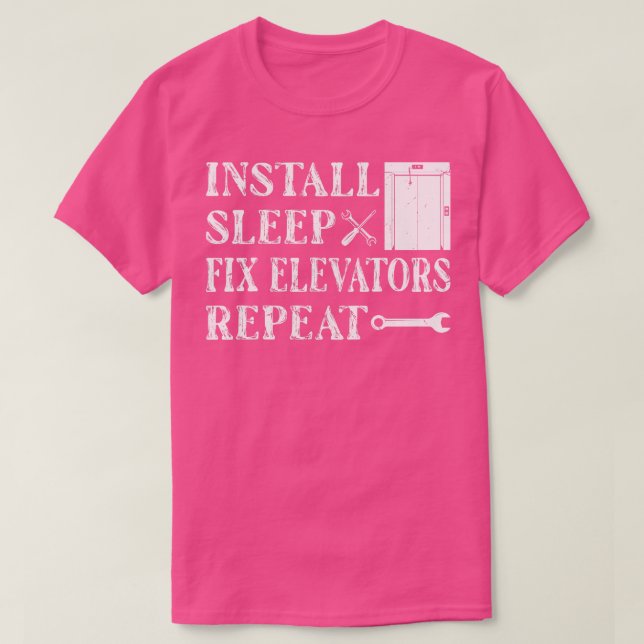 Installera hissar Fixa hissmekaniker T Shirt (Design framsida)