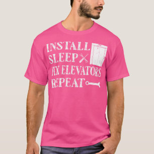 Installera hissar Fixa hissmekaniker T Shirt