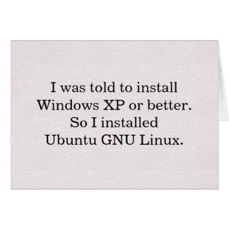 Installera Linux-kort Hälsningskort