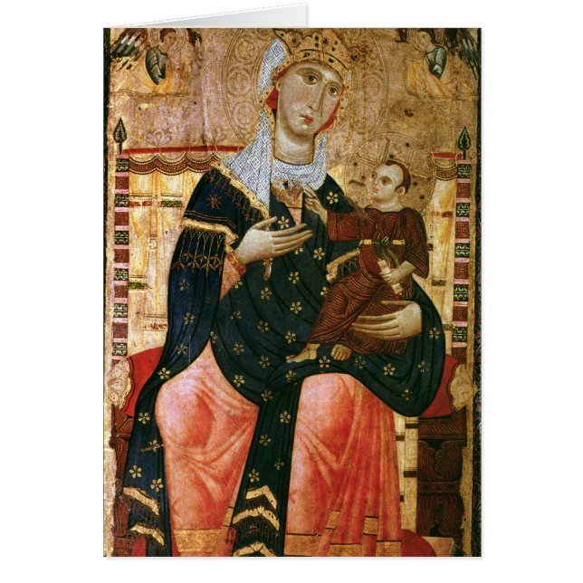 Installera Madonna och barnet, c.1260 Hälsningskort (Framsidan)