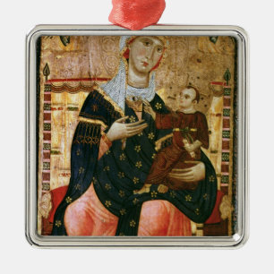 Installera Madonna och barnet, c.1260 Julgransprydnad Metall
